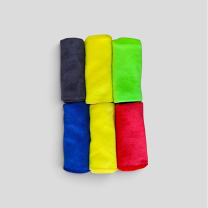 🧽 Set de 6 Paños de Microfibra Premium para Autos y Motos 🚗🏍️✨